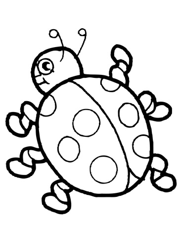 Cute Ladybug Coloring Page